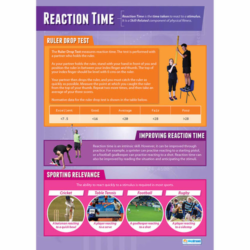 School Charts - Reaction Time-Laminated